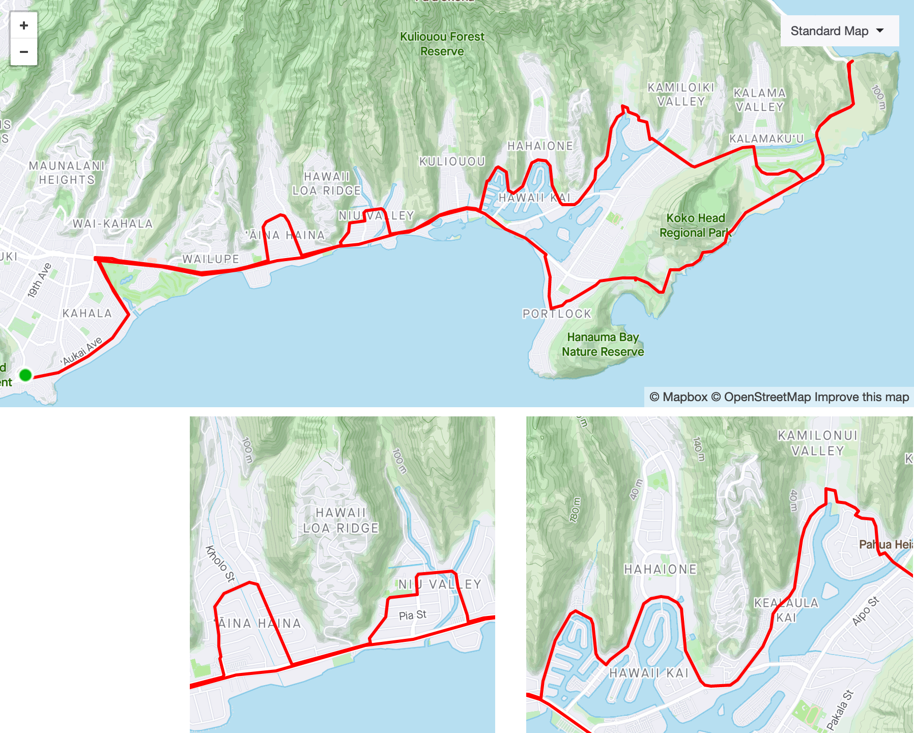 Pau Hana Route Map